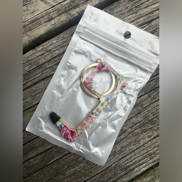 New Johnny Was Floral No Touch Sanitary Keychain - Picture 3 of 3